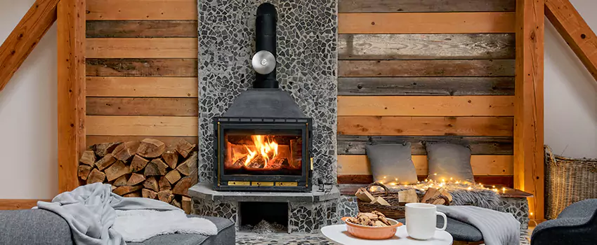 Thelin Hearth Products Direct Vent Gas Stove Fireplace Inspection in Revere, Massachusetts